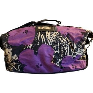 Vintage Andy Warhol Foundation Floral Print Duffel Bag